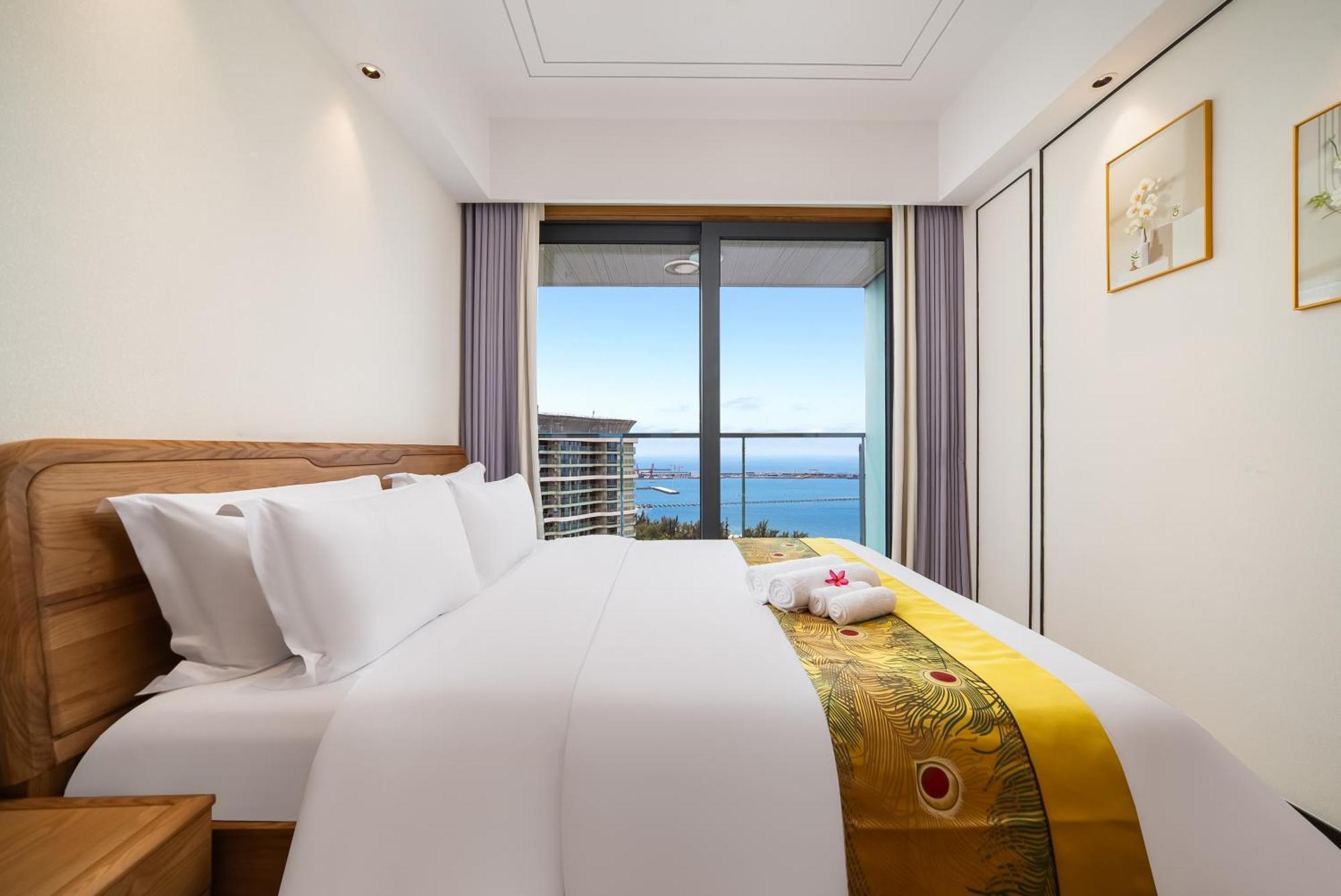Puhai Sea View Apt By Hailan Tour At Sanya Yazhou Bay#Only 100 Meters To Beach And Sea Swimming Area Ngoại thất bức ảnh